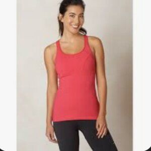 Prana Azra Top Women's Size S Carmine Pink Safari Workout Tank Adjustable Straps